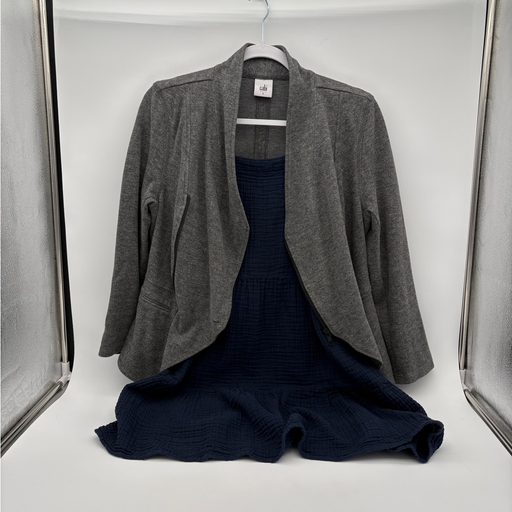 Bundle Womens Cabi Jacket Size Small And Loft Spaghetti Strap Size XS Dress